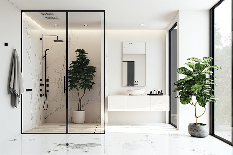 black shower screen trend 2024