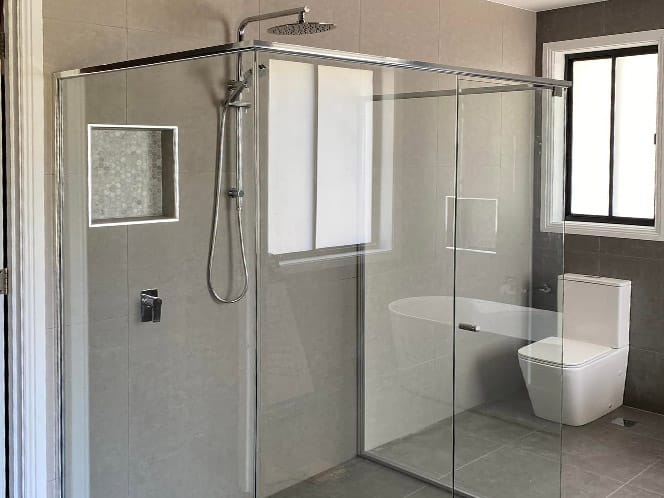 semi frameless shower screens